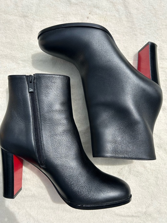 Christian Louboutin Shoes - Authentic Louboutin Adox 85 Black Leather Ankle Red Bottom Booties 39 US 8.5